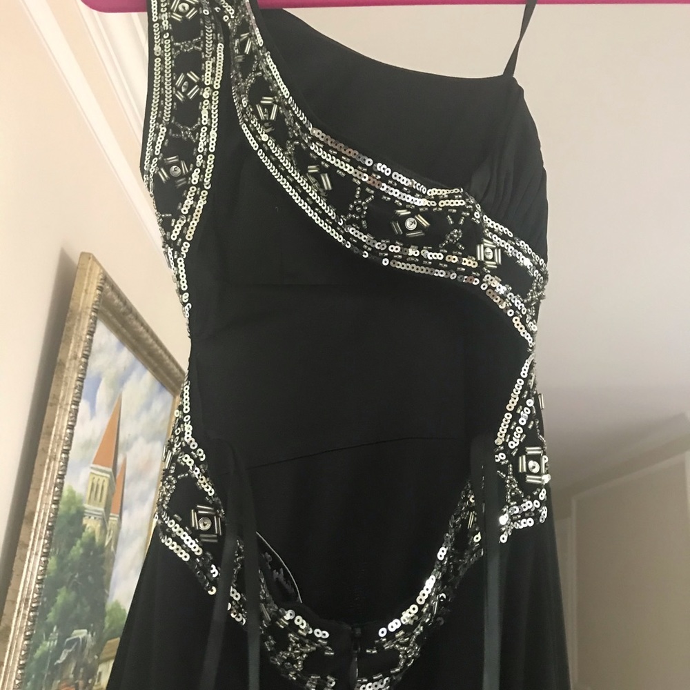 Long black fancy gown